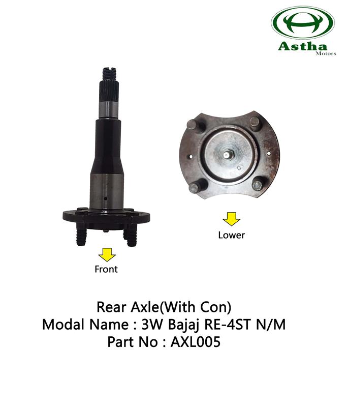 Axle Rear-With Con 3W Bajaj RE-4St N/M